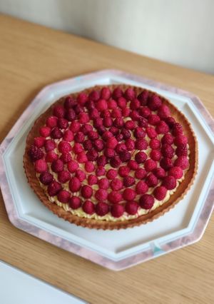 Une photo de Tarte aux framboises