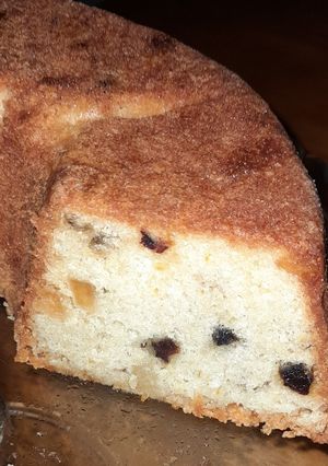 Foto de Bolo de amêndoa e frutas
