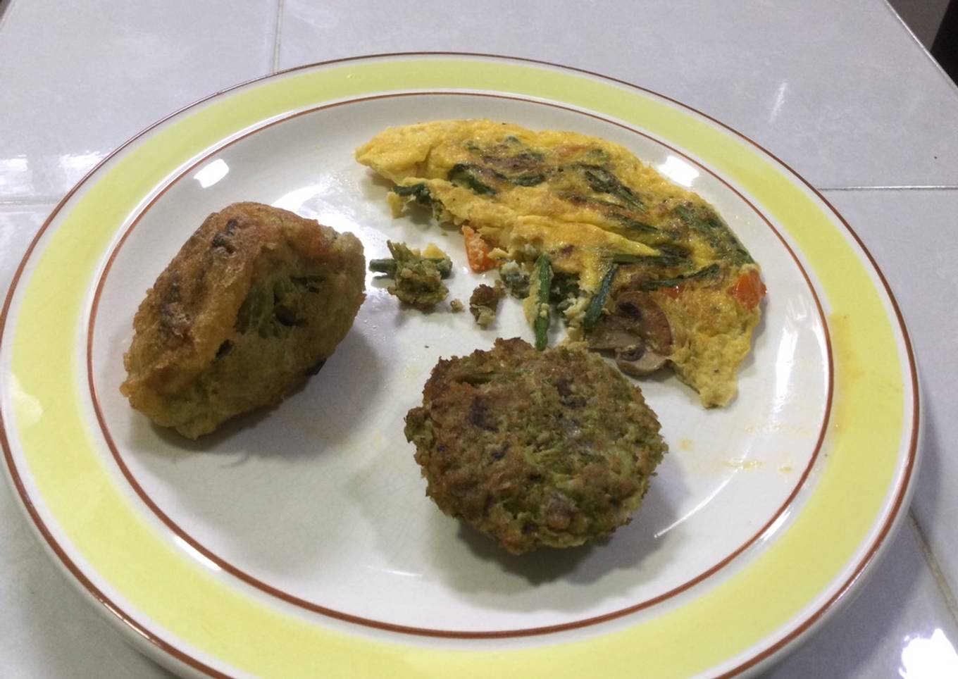 Tortilla de huevo vegetariana