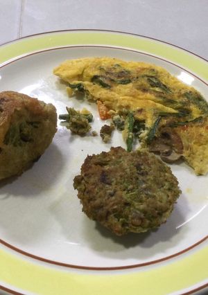 Una foto de Tortilla de huevo vegetariana