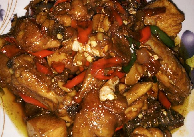 Ayam kecap pedas simple