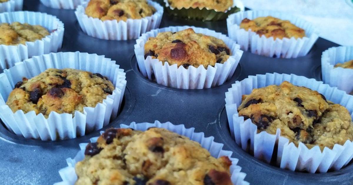 Muffins De Banana 🍌 Y Avena Sin Harina De Trigo Ni Azúcar Receta De Carolina Cookpad