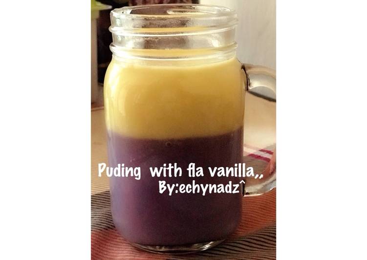 Resep Puding with fla vanilla, Enak