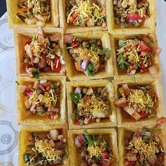 A picture of Canapes with sprouted Moong.