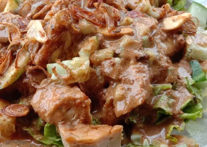 Standar Bagaimana cara buat Gado-gado tahu tempe goreng  enak