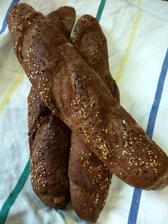 Gluténmentes barna rizslisztes-lenmaglisztes bagett recept fotója