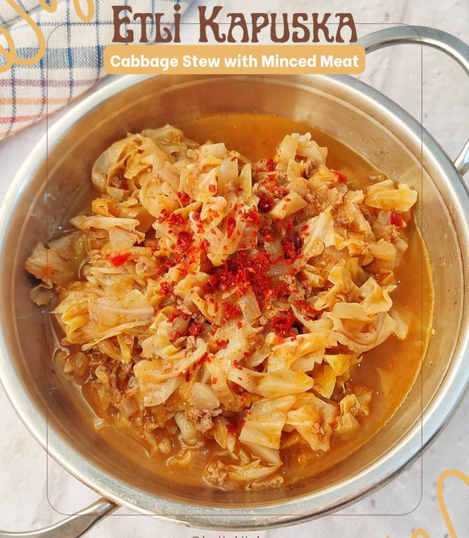 Foto resep Kiymalı Kapuska (Cabbage Stew with Minced Meat)