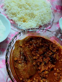 عکسی از دستور خورشت قیمه بادمجان