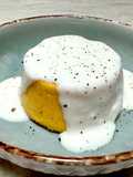 Flan di carote con fonduta al parmigiano