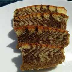 Eggless Zebra cake A picture of Eggless Zebra cake.