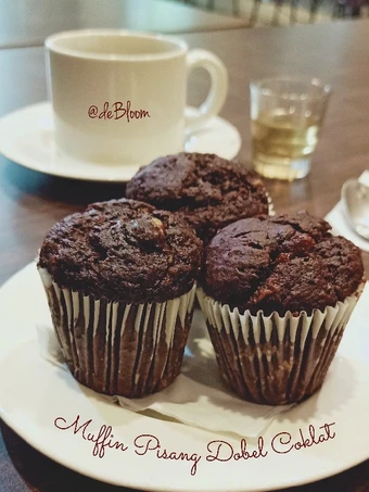 Cara Mudah Menyiapkan Resep 780. Muffin Pisang Dobel Coklat yang Lezat Sekali Anti Ribet, Uenak Banget