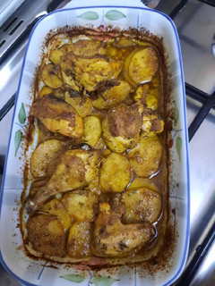 صورة لوصفة صينية الدجاج بالبطاطس في الفرن بتتبيلة لذيذة 🥔🥔🍗🍗