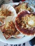 Capesante al forno con pan grattato