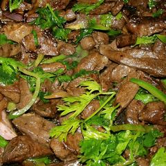 A picture of Pan fried liver.