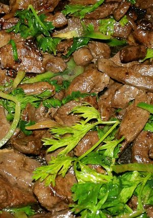 A picture of Pan fried liver.