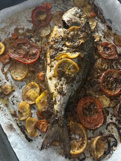 Una foto de Dorada al horno