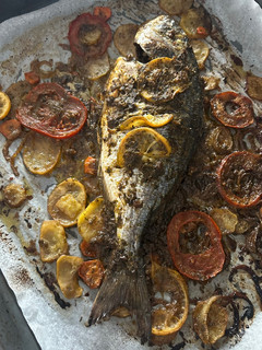 Una foto de Dorada al horno