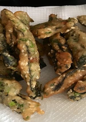 Hình của món Rong biển chiên giòn.
