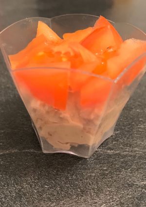 Une photo de Verrines thon/mayonnaise/tomates