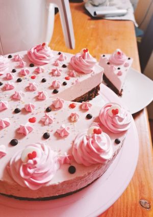 Una foto de Mousse de fresas 🍓🍰
