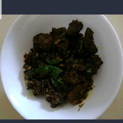 A picture of Goat liver fry.