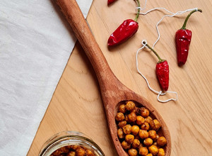 Una foto de Snack saludable de garbanzos especiados al horno