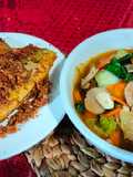 Capcay kuah baso dan Suir ayam