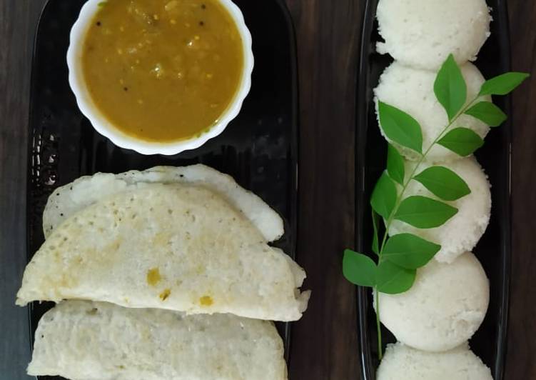 Easiest Way to Make Any-night-of-the-week South Indian Platter: Sambar Dosa Idli