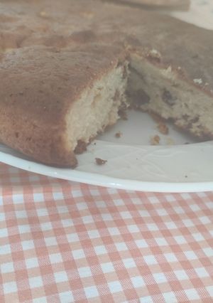 Una foto de Bizcocho pasas y manzana
