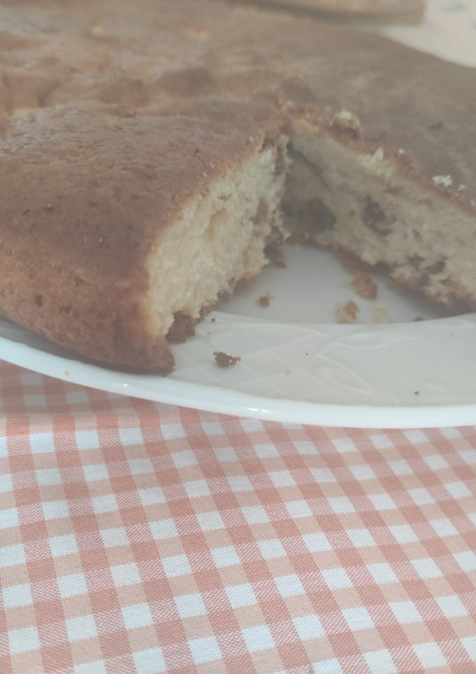 Una foto de Bizcocho pasas y manzana