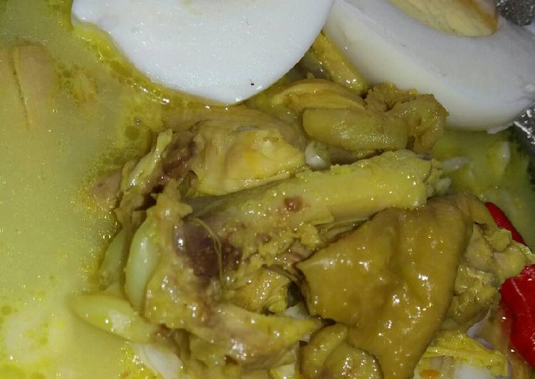 Resep Soto ayam kuah kuning super gampang Anti Gagal