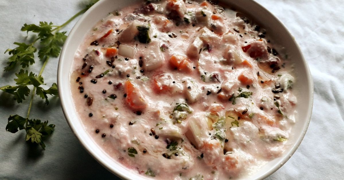 वेजीटेबल रायता (Vegetable Raita Recipe In Marathi) रेसिपी Shilpa Wani ...