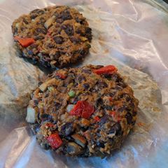 A picture of Black Bean Burgers (Mexican style).