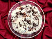 Una foto de ganache chocolate blanco