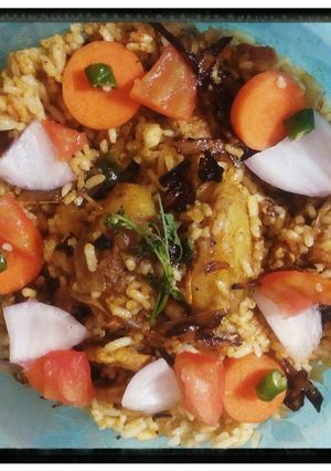 A picture of South Indian Dum Biryani.