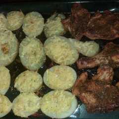 Una foto de Pollo y papas al horno
