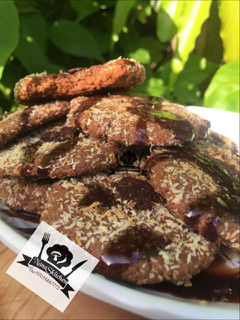 A picture of Flourless Choco coconut cookies 🍪.