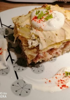 🥬🥓Rakott kelkáposzta füstölt szalonnával 🥬🥓 recept fotója