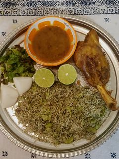 عکسی از دستور باقالی پلو با ماهیچه