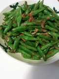 Tumis buncis udang kering(jawa=gremut)