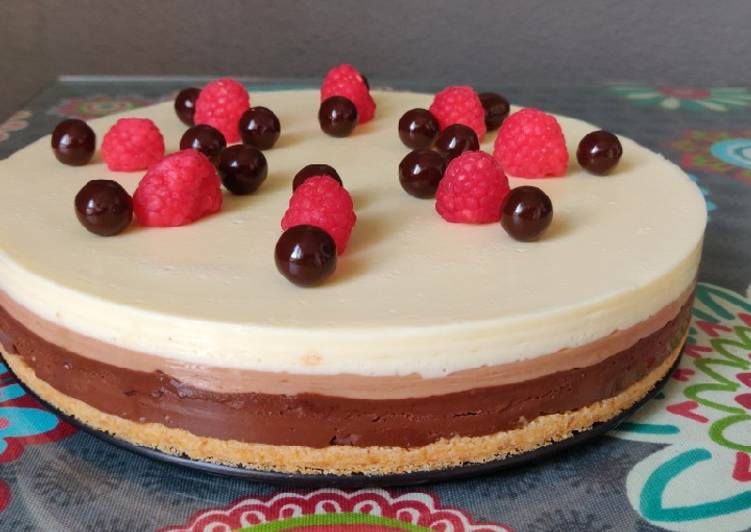 Easiest Way to Make Ultimate Tarta de 3 chocolates con base de galleta