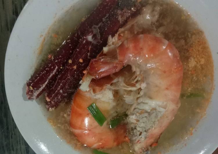 Sop udang galah simple