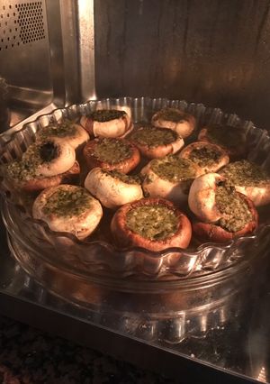 Una foto de Champiñones al microondas