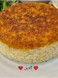عکسی از دستور تهدیگ با برنج شب مونده 😋