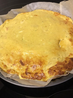 Una foto de Quiche de calabacín y pavo sin hojaldre