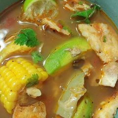 A picture of Tami's Caldo de Pollo (chicken soup).