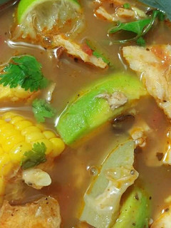 A picture of Tami's Caldo de Pollo (chicken soup).