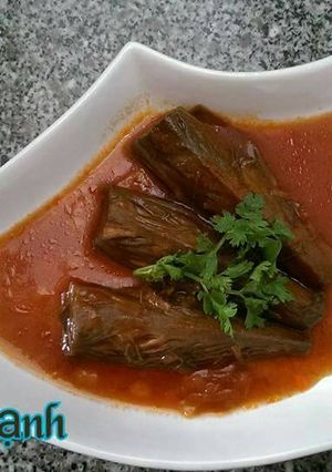 Hình của món Lõi Hoa Chuối Kho Cà (Món Chay).