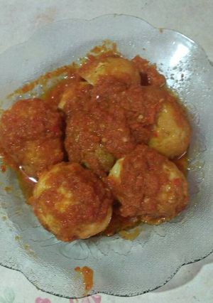 Foto resep Telur balado simple