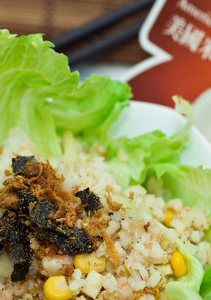 》廣告文==米食料理---蘋果蝦鬆飯(美國米) 的食譜成品照片